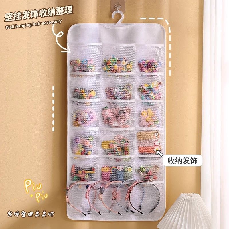 儿童发饰壁挂收纳挂袋发箍发圈发夹头饰皮筋墙面整理神器