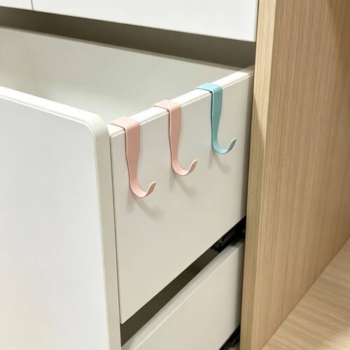 免打孔Z型S型门后挂钩宿舍衣柜上下铺橱柜门上厨房钩子挂衣钩