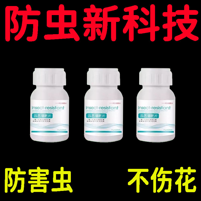 园艺驱虫防虫片糖化硼肥片除蓟马白粉虱盆栽果花卉植物防烂根土壤
