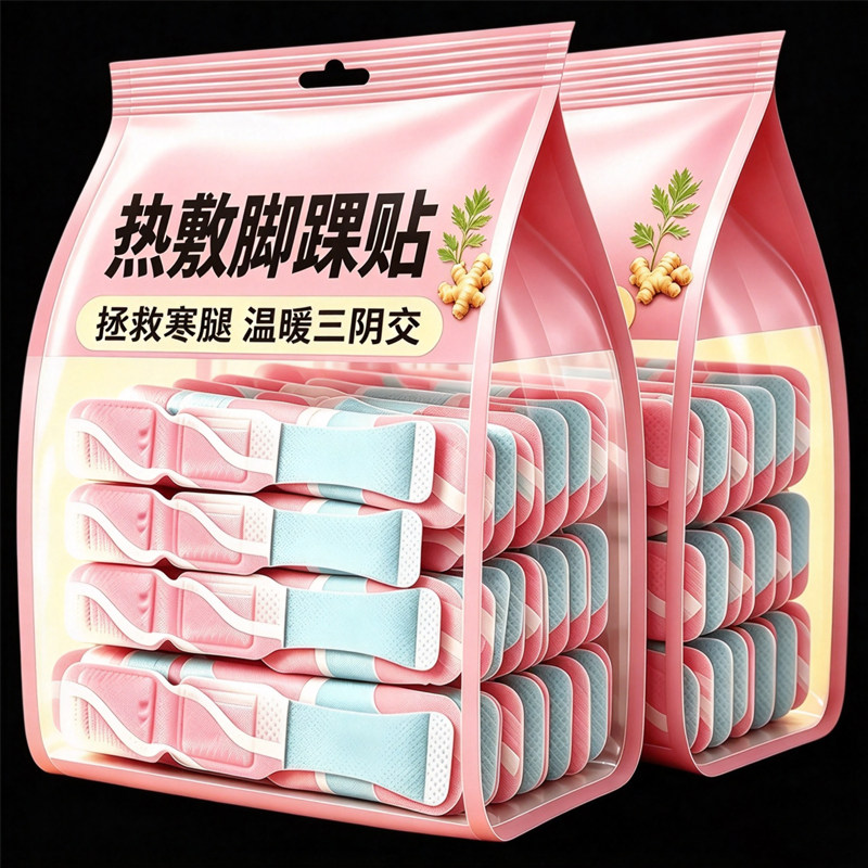 艾草自发热艾灸脚踝热敷贴保暖
