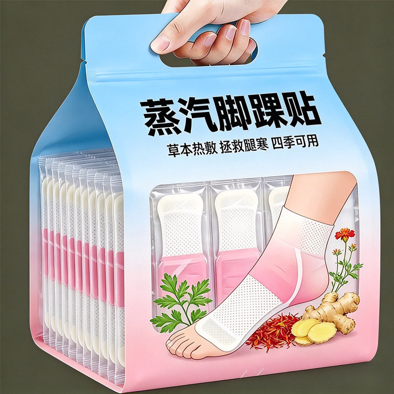 秋季空调房艾草蒸汽暖脚踝贴