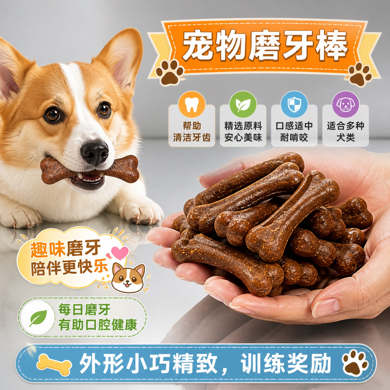 狗狗洁齿耐咬除臭奖励磨牙棒