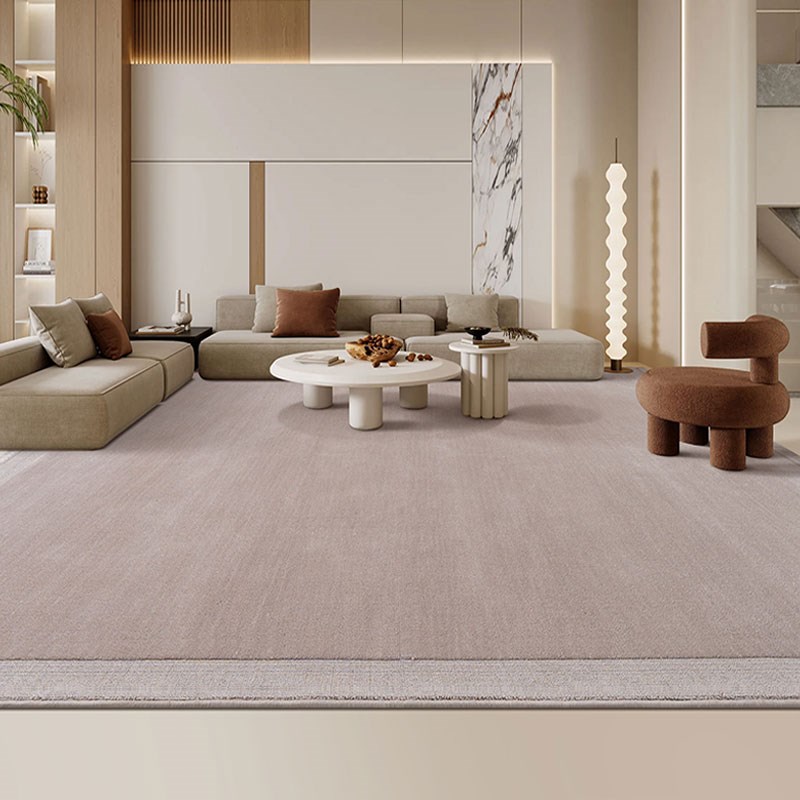 梦雯地毯客厅茶几毯超柔混色带边框现代简约极简轻奢加厚加密涤纶