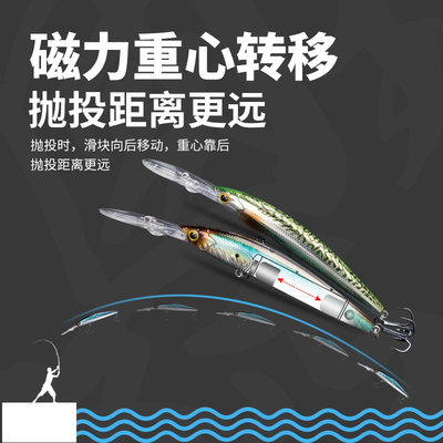 国王米诺路亚饵蛇影m悬浮沉水长舌板远投深潜海钓大口鲈鱼路亚假