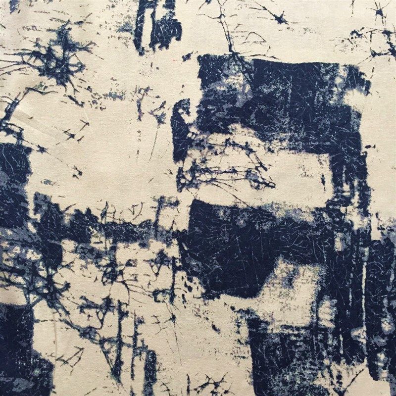 水墨画棉麻印花布料 五色水墨花棉麻服装布料 旗袍布料春夏女装布,纺织面料/辅料/配套,棉麻面料,淘宝优惠券,粉丝福利购,淘宝优惠卷