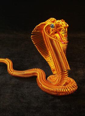 特色创意手工艺品铝线编织生肖蛇模型铁丝金属diy民族风礼品摆件