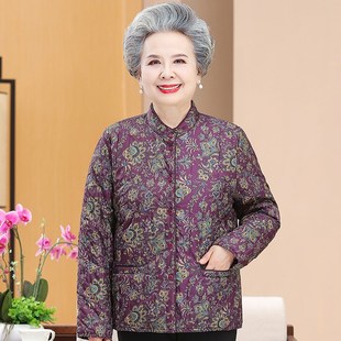 中老年人羽绒棉服内胆女妈妈x冬季短款轻薄外套奶奶冬装大码薄棉