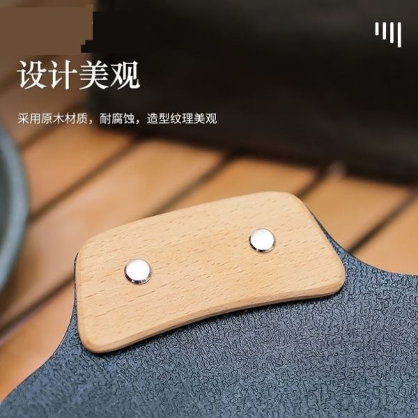 户外烧烤盘防烫把手手柄露营配件夹片便携烤盘双耳提手实木质夹板