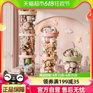 空优星玩偶公仔整理箱毛绒玩具娃娃太多层人收纳收纳桶透明收纳筒
