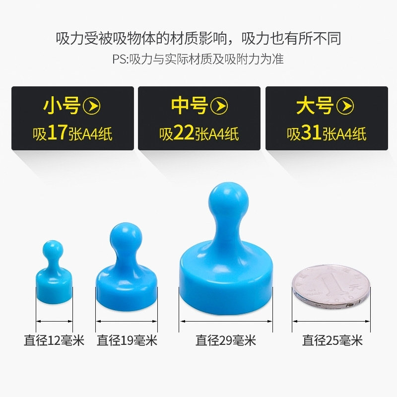 书画毛毡墙彩色强力磁钉图钉超强磁吸办公固定磁粒扣