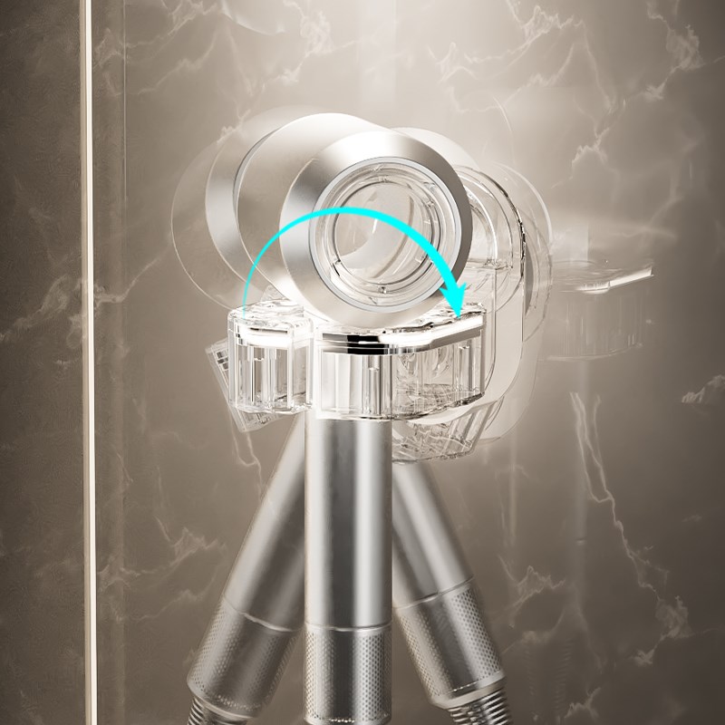 玖时光吸盘旋转吹风机支架懒人浴室电吹风筒收纳挂架免打孔置物架