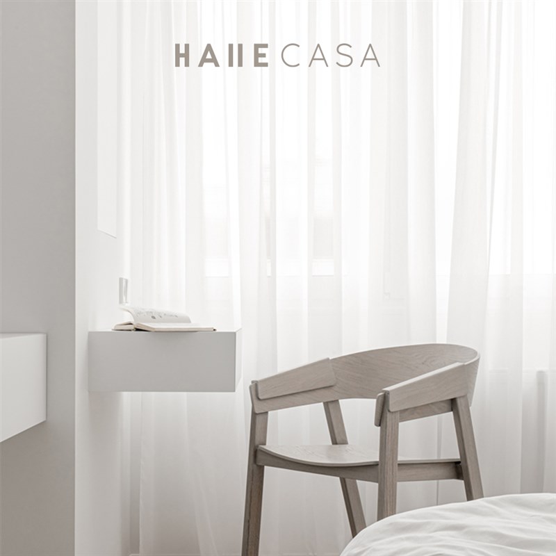 花野简约纯白色纱帘透光不透人加厚纸吻纱窗帘布阳台隔断卧室客厅