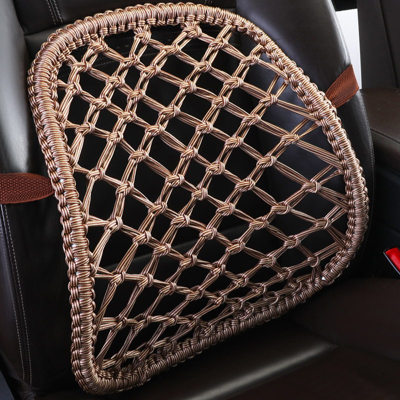 四季透气汽车腰靠垫办公室冰丝护腰按摩腰垫靠背车用座椅腰枕靠枕