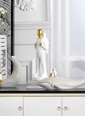 北欧创意宇航员摆件现代客厅电视柜玄关儿童房太空人家居软装饰品