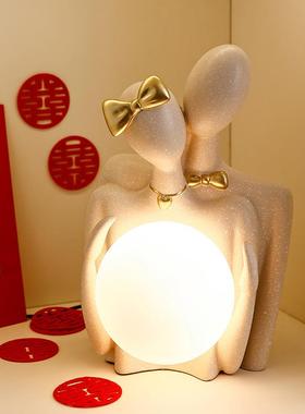 贝汉美创意情侣造型氛围灯摆件北欧家居装饰品送闺蜜结婚礼物