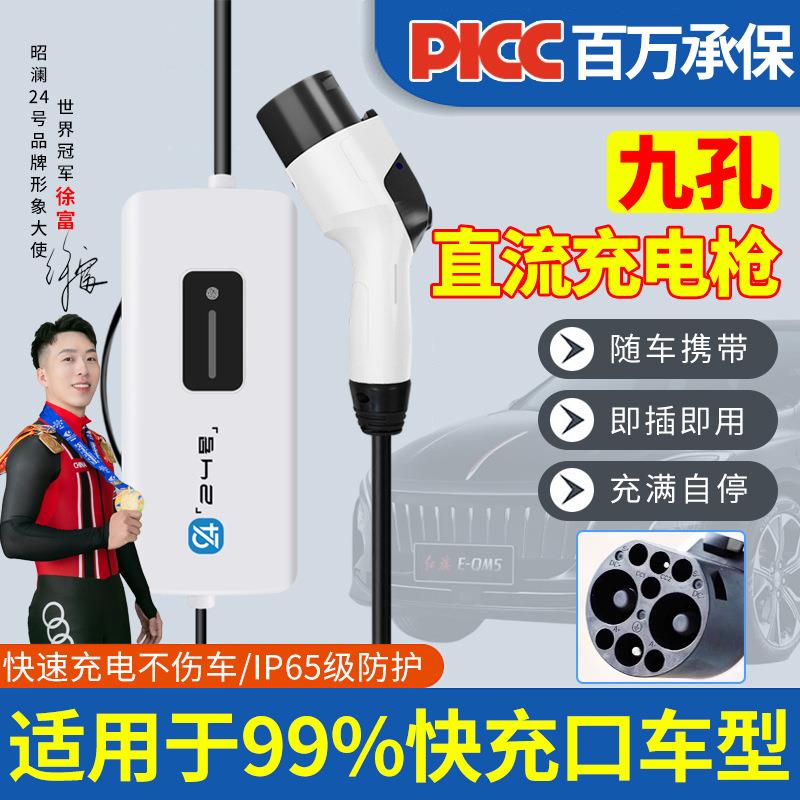 新能源汽车9孔直流随车充电枪3kw红旗EQM5熊猫mini充电桩智能快充