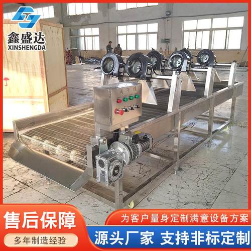 预制菜腌制酱菜风干机软包装袋沥水风干线土豆翻转式吹干设备