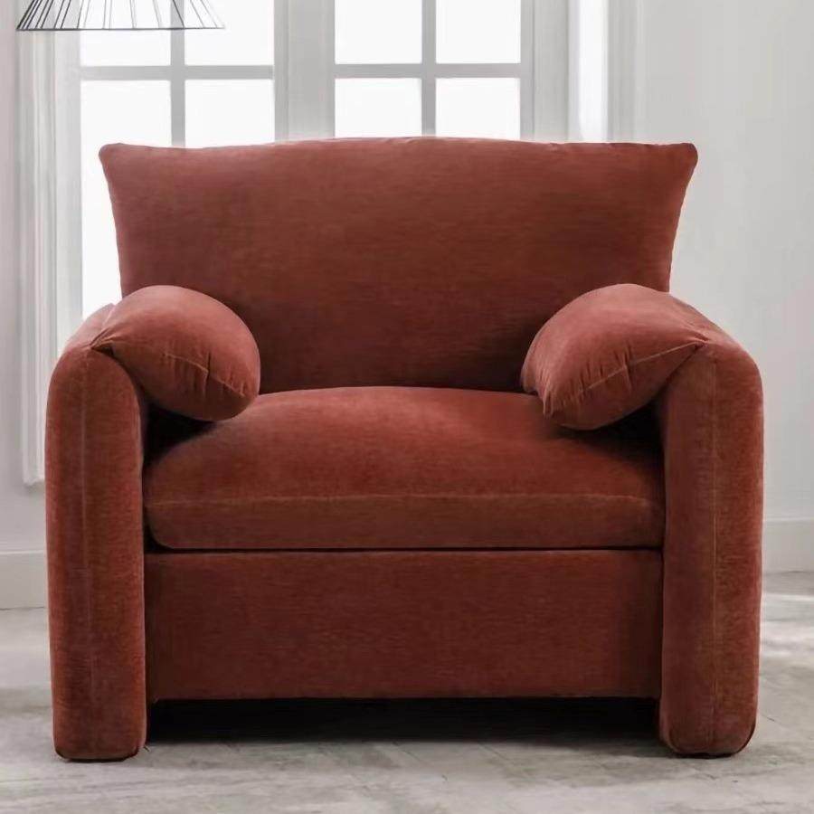 弯耳懒人沙发|现代简约单人布艺沙发简约大小户型奶油风橘色绒布,机械设备,其他机械设备,淘宝优惠券,粉丝福利购,淘宝优惠卷