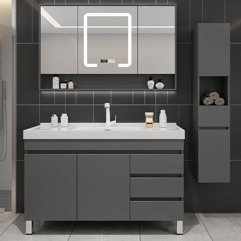 浴室柜2022年新款陶瓷一体盆柜组合洗手池洗脸洗漱台卫生间落地式