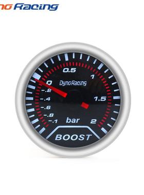 汽车改装赛车仪表12V2寸墨镜涡轮增压表52mm白光机械式2bar