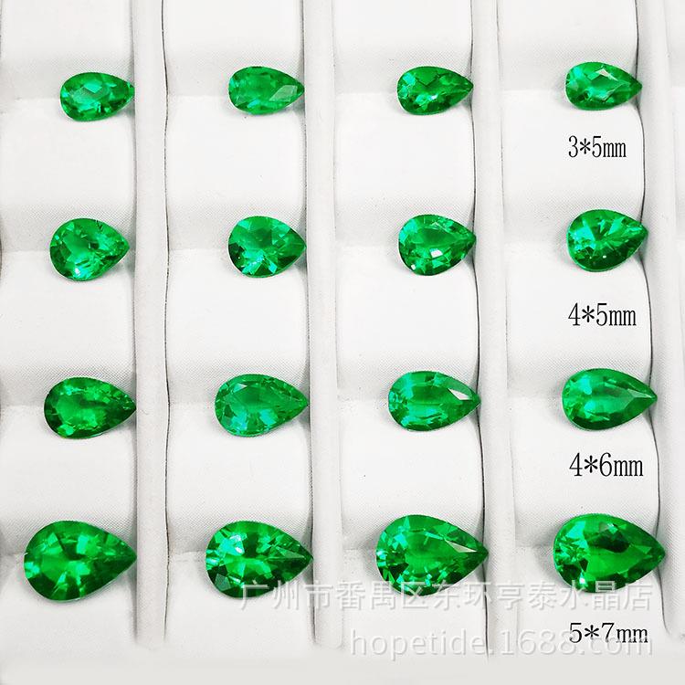 实验室水热法祖母绿裸石戒面木佐色合成绿宝石彩色宝石工厂现货