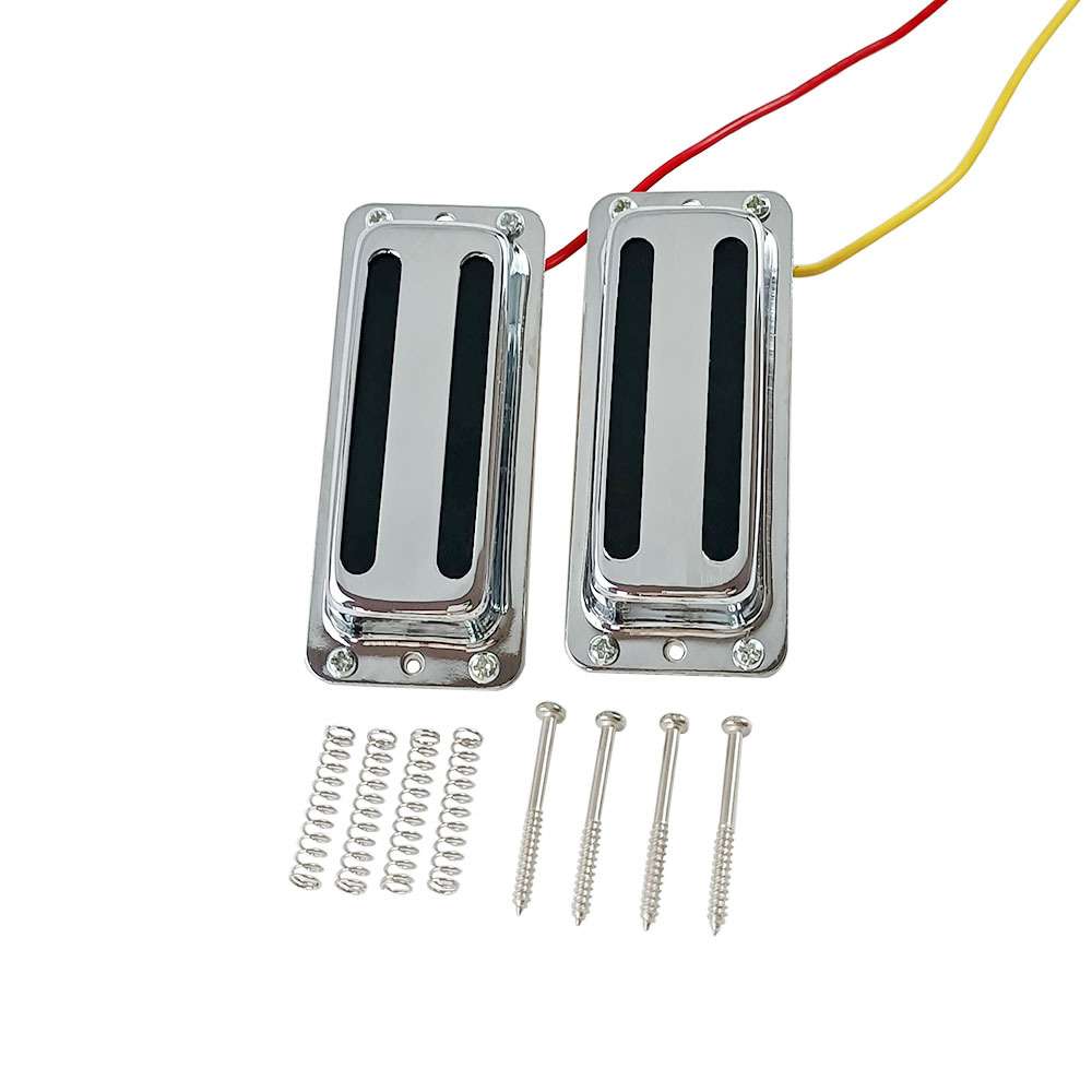 电吉他双线圈拾音器 新款电吉他拾音器琴颈琴桥50/52mm双块拾音器