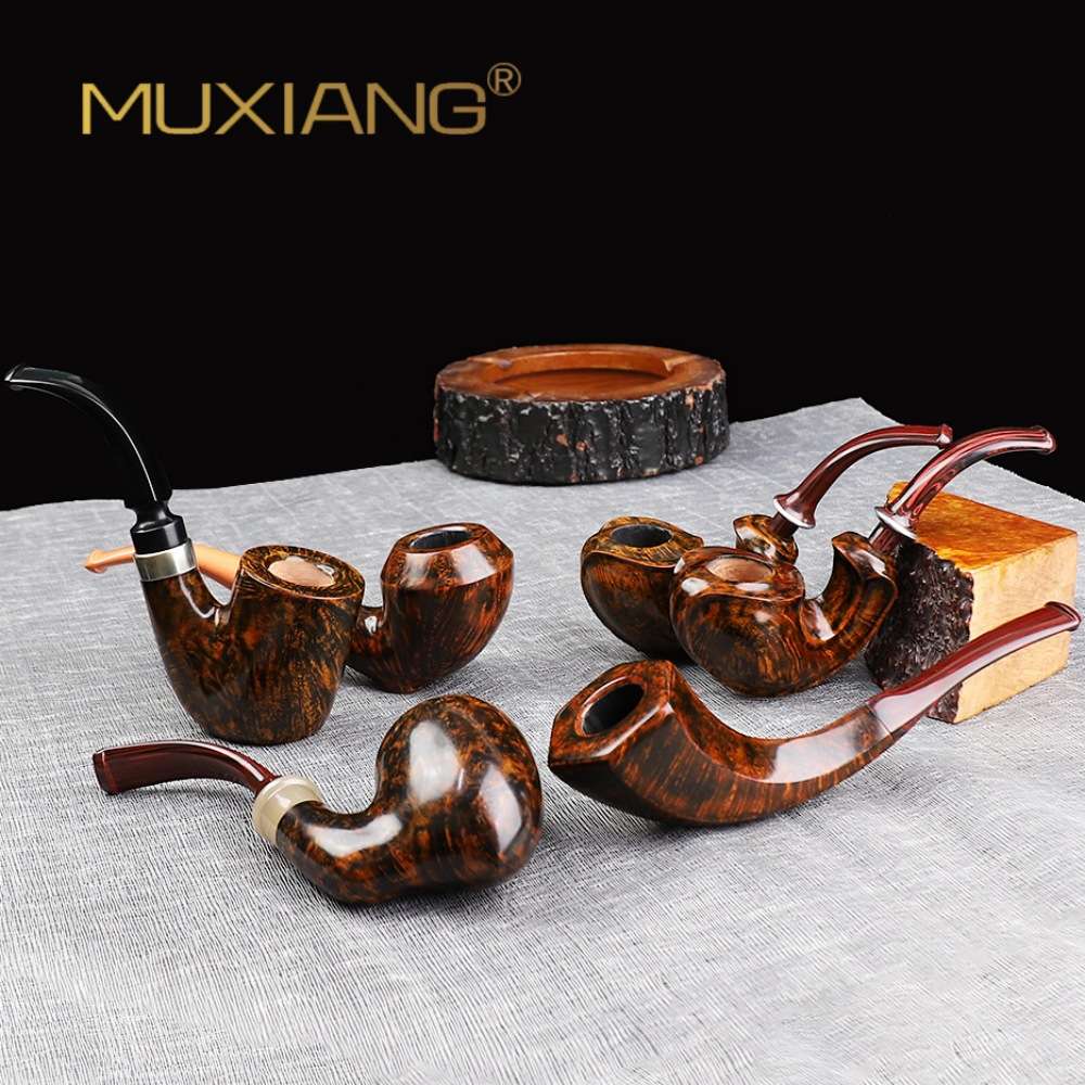 木香纯手工石楠木烟斗大师级自由式火焰纹石楠根瘤烟斗实木