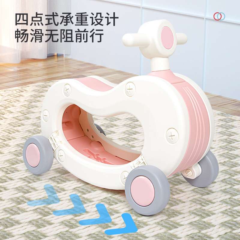儿童摇摇马溜溜车二合一婴儿宝宝玩具大号加厚小木马太空滑行车