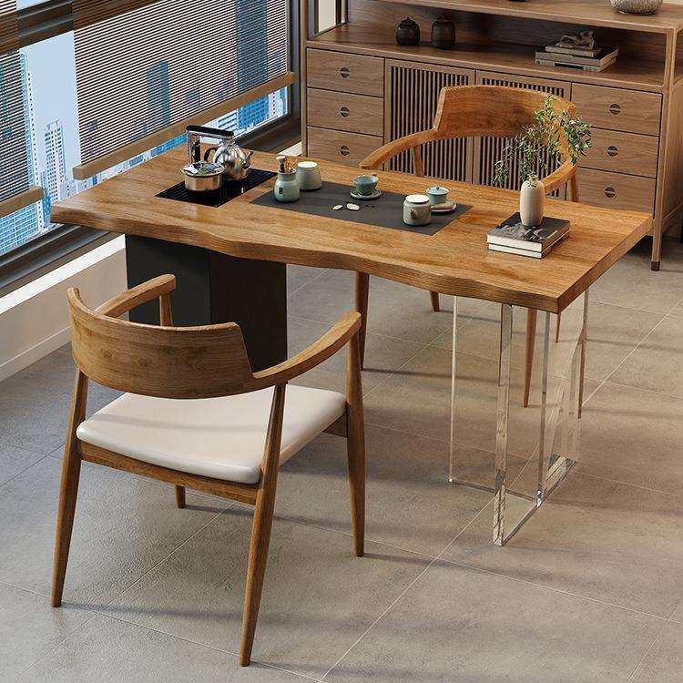 新中式实木功夫泡茶桌原木家用小户型阳台泡茶台亚克力茶桌椅组合,机械设备,其他机械设备,淘宝优惠券,粉丝福利购,淘宝优惠卷