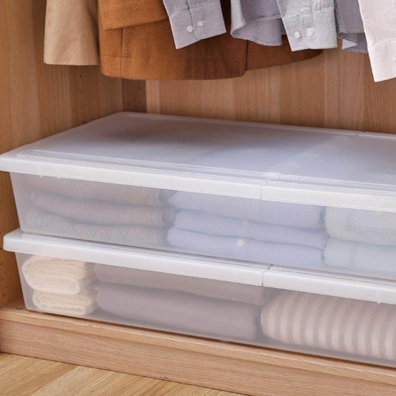 床下衣物收纳箱塑料透明扁平超薄家用床底衣服整理
