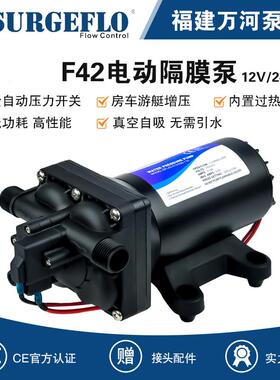 F42款12V24V农用电动隔膜泵房车家用水泵增压小型抽水泵冲洗泵