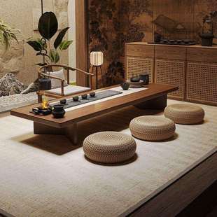 新中式宋代美学榻榻米茶桌小户型阳台泡茶台2024新款小型客厅家用