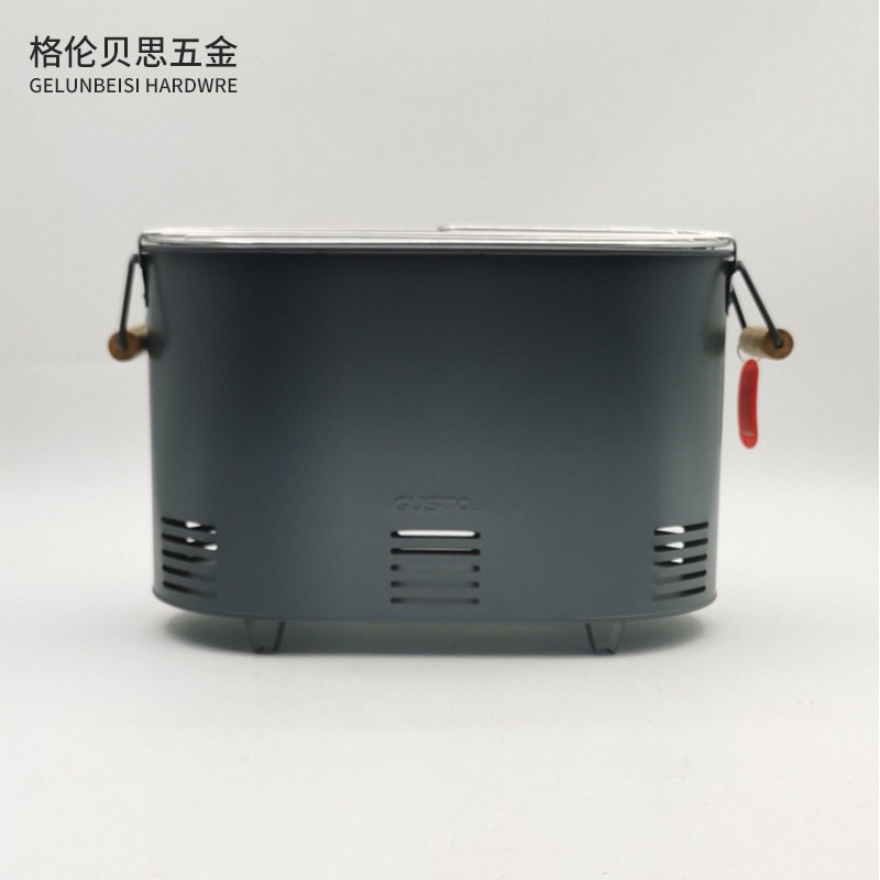 厂家批发镀锌铁烧烤炉户外聚餐烧烤炉黑色烧烤炉