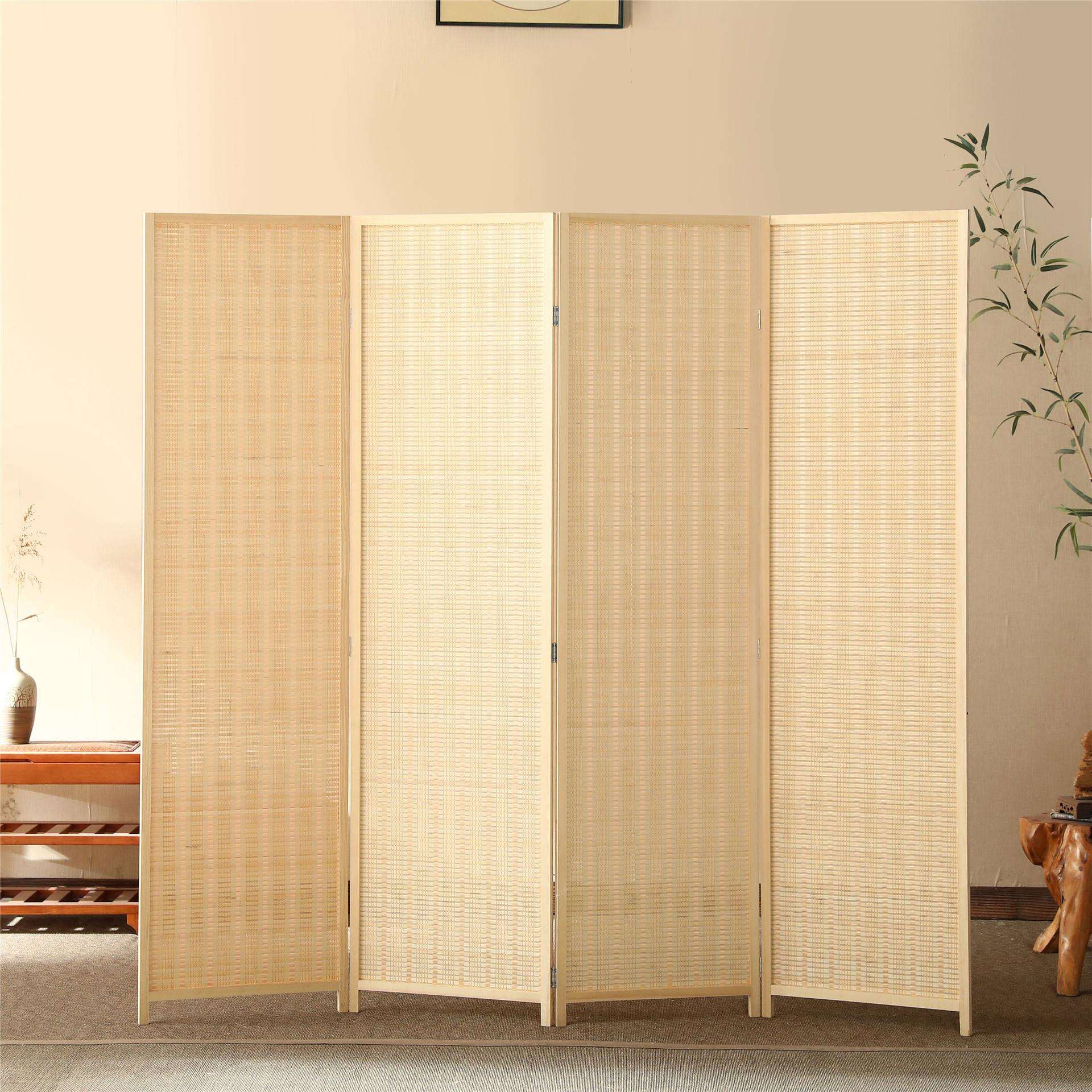 木质折叠屏风可移动客厅卧室卫生间玄关隔断办公室学校竹子实木