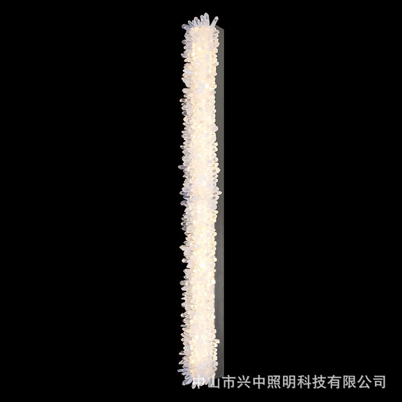 意式轻奢天然水晶壁灯