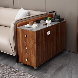 新中式沙发边柜侧边柜边几斗柜客厅床头柜可移动小茶几茶桌茶吧机