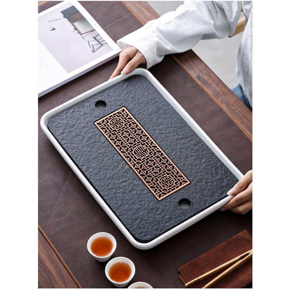 陶瓷底盘多色茶盘乌金石茶台现代简约小型储水干泡台排水石头托盘,机械设备,其他机械设备,淘宝优惠券,粉丝福利购,淘宝优惠卷