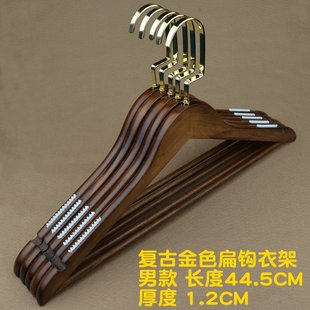 架服装 复古实木衣架成人衣撑裤 店木质衣架酒店防滑无痕木头衣挂