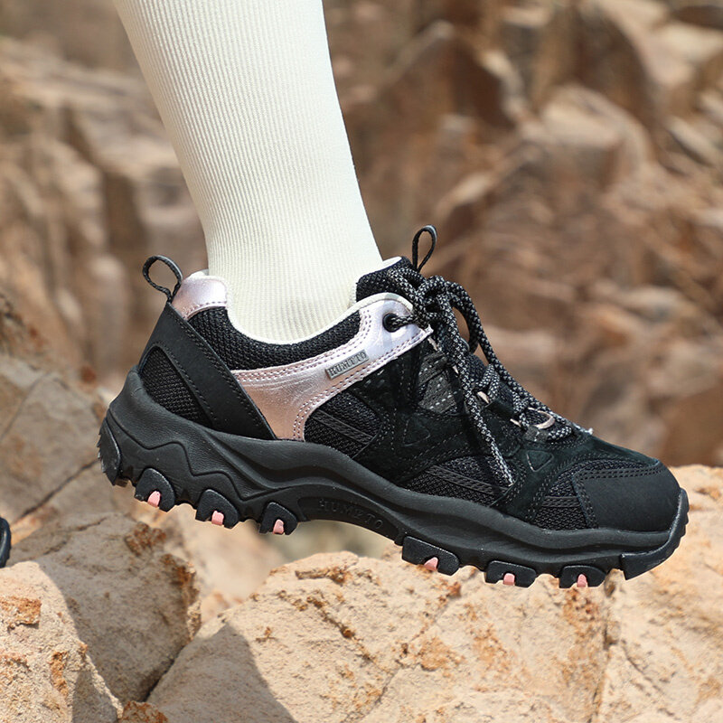 悍途登山鞋女秋冬防滑户外女鞋旅行爬山运动鞋轻便沙漠徒步鞋女