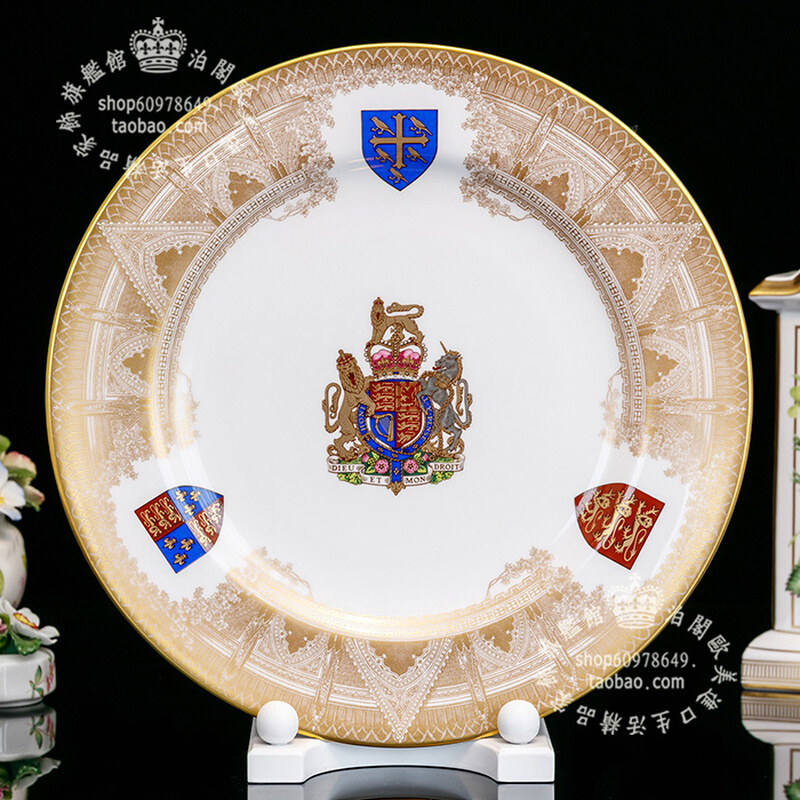 限量900英国制 Spode 1965皇家守护欧式祈福守护骨瓷盘挂盘