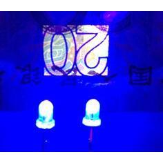 3MM白发紫色紫灯 LED发光二极管 F3紫光灯珠 验钞专用高亮 100个