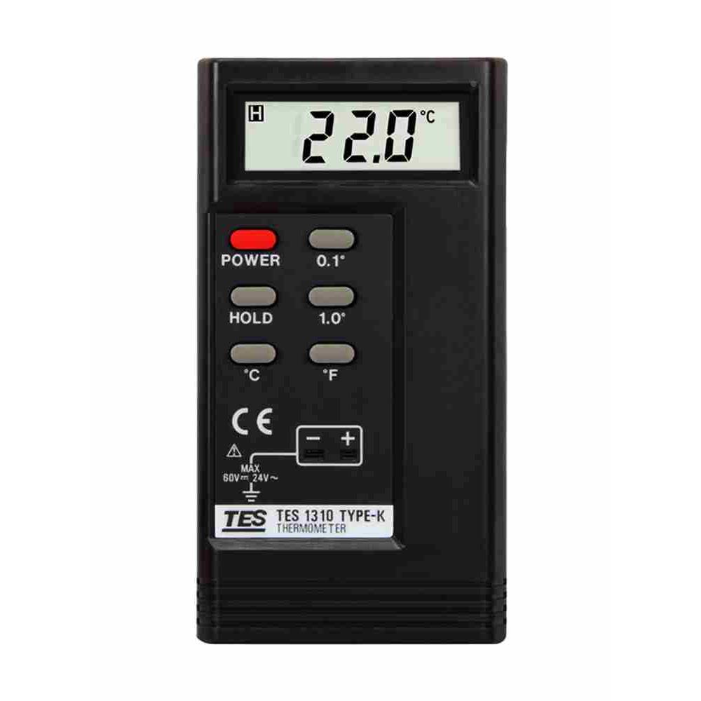 台湾泰仕TES-1310 测温仪高精度K型热电偶温度计工业带探头温度表