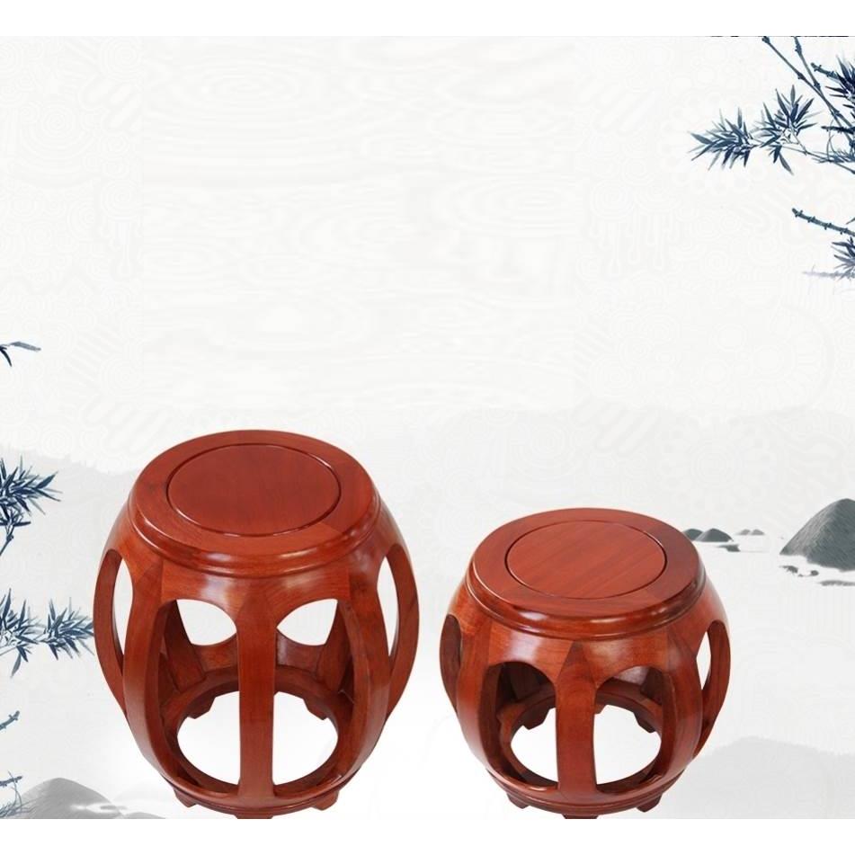 鸡翅木鼓凳红木小方凳新中式经济型花梨木坐墩换鞋凳酸枝木矮凳