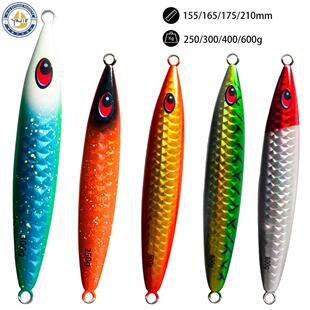 大鱼鳞镭射慢摇铁板饵250g300g400g500g600g深海船钓夜光铁板铅鱼