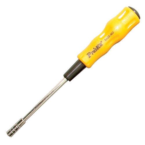 台湾宝工 黄黑软柄套筒起子3.0*70mm螺丝刀螺丝批19400-M3