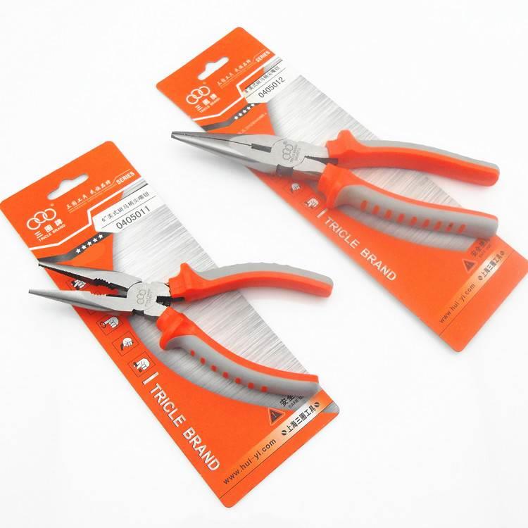 上海汇一 三圈工具 美式斑马尖嘴钳 尖口钳 尖咀钳 6寸 8寸