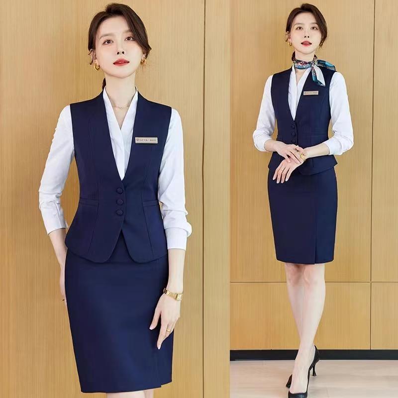 职业马甲套装空姐制服餐厅酒店前台经理服务员美容师珠宝店工作服