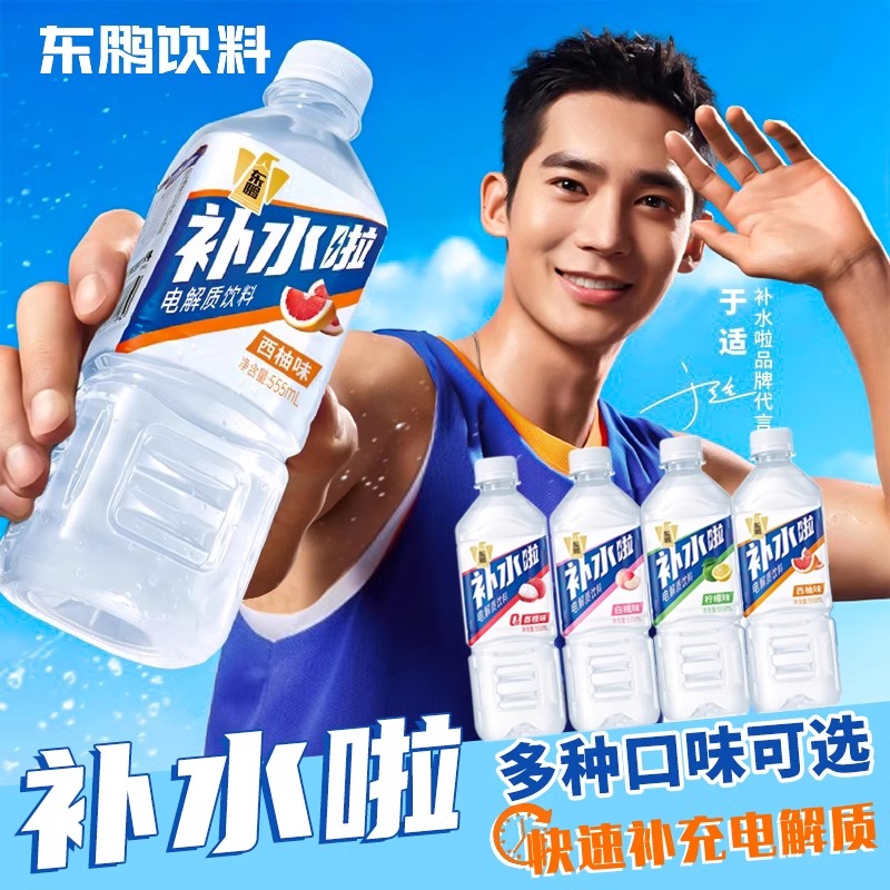 东鹏补水啦555ml*15瓶整箱电解质饮料健身运动1L官方旗舰店同款24