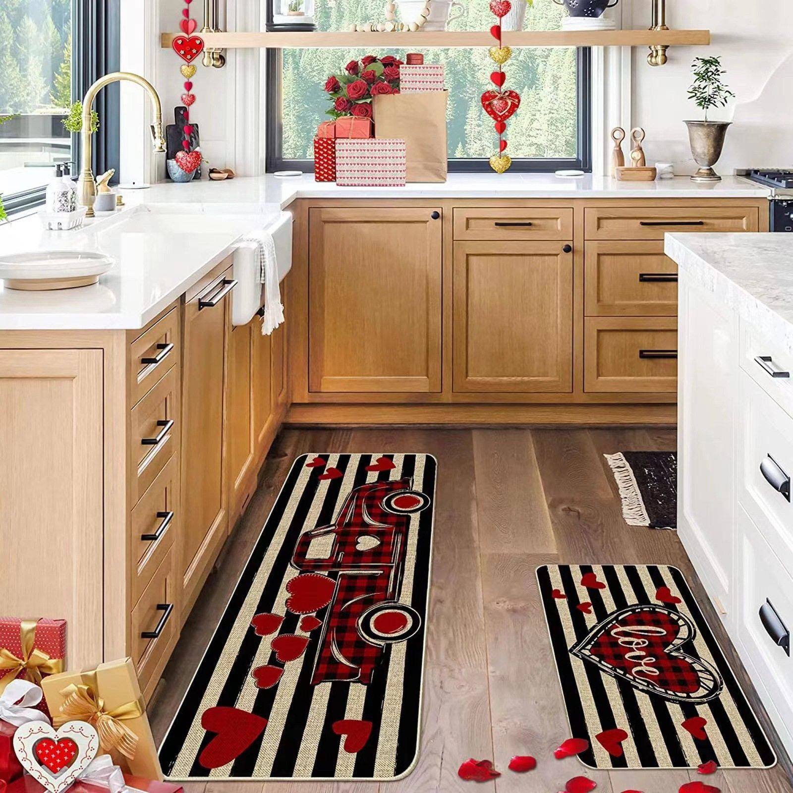 亚马逊情人节系列地垫家用吸油防滑厨房垫入户易打理门垫厂家直发,居家布艺,家用脚垫,淘宝优惠券,粉丝福利购,淘宝优惠卷