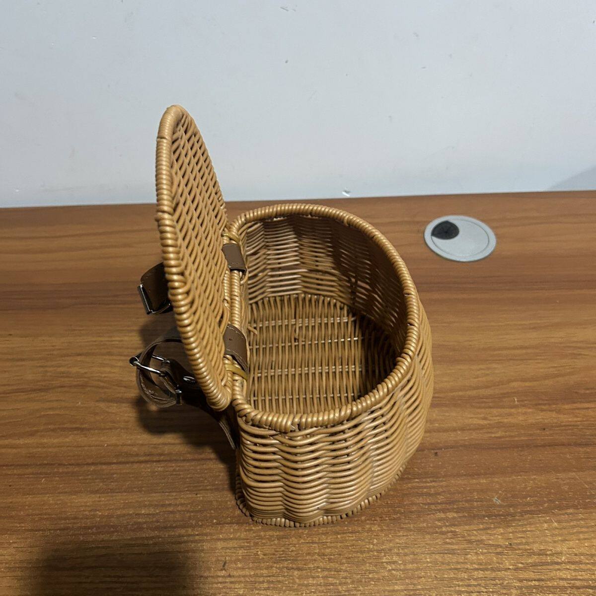 儿童自行车学步车滑板车仿藤扎编菜篮编织收纳车篮筐